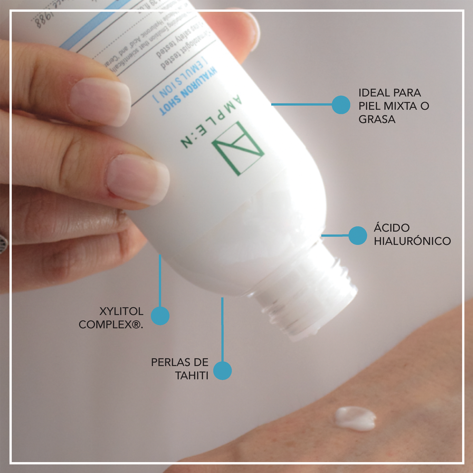 Crema fluida hidratante Amplen Ácido Hialurónico 130ml - Imagen 4
